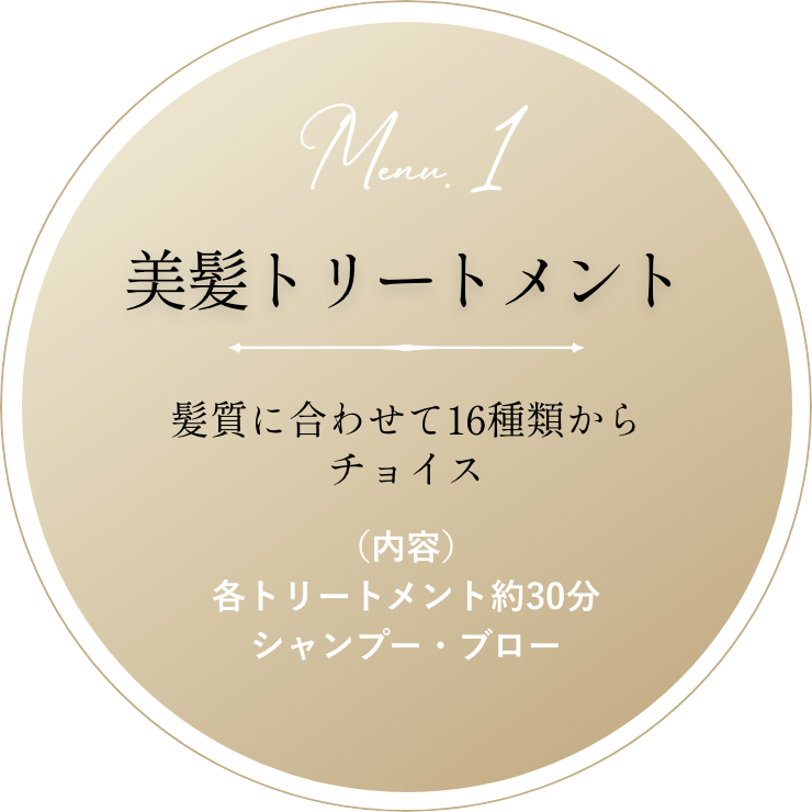 menu1美髪トリートメント